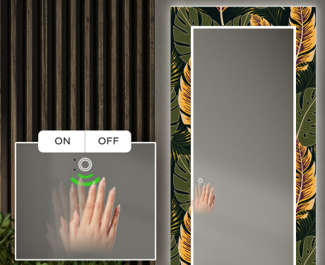 LED-Valaistuksella Varustettu Koristeellinen Peili Eteiseen - Botanical Flowers #5