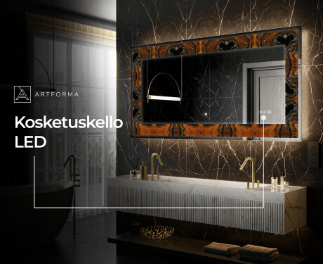 Taustavalaistu Koristeellinen Peili LED - Mosaic Dreams #6
