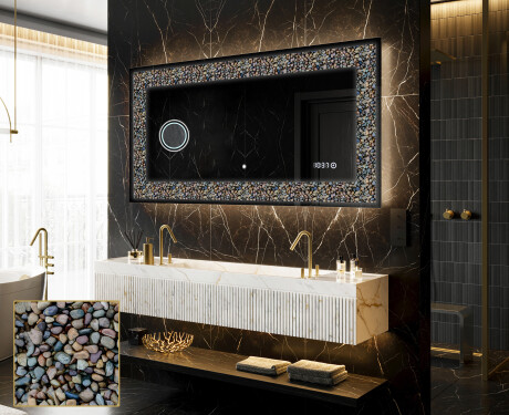 Taustavalaistu Koristeellinen Peili LED - Natural Stones