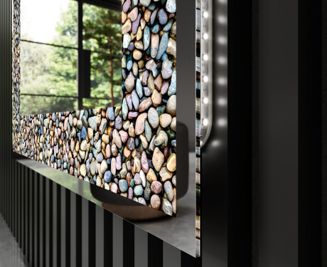 Taustavalaistu Koristeellinen Peili LED - Natural Stones #3