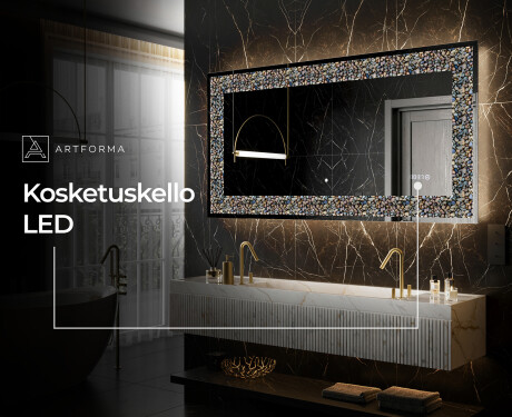 Taustavalaistu Koristeellinen Peili LED - Natural Stones #6