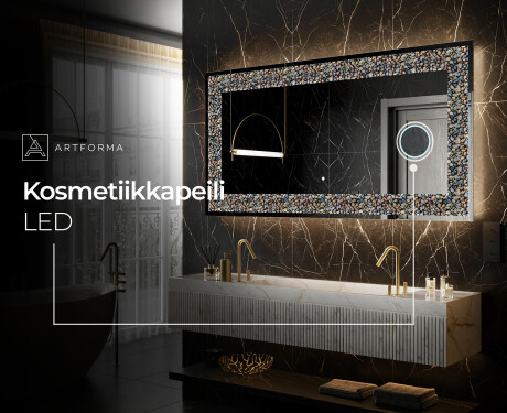 Taustavalaistu Koristeellinen Peili LED - Natural Stones #8