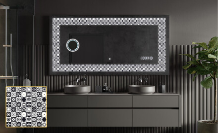 Taustavalaistu Koristeellinen Peili LED - Geometric Symphony