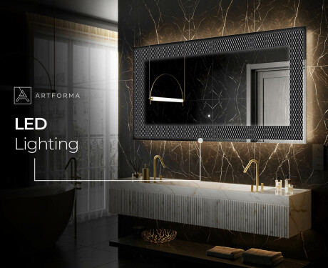 Taustavalaistu Koristeellinen Peili LED - Modern Masterpiece #9