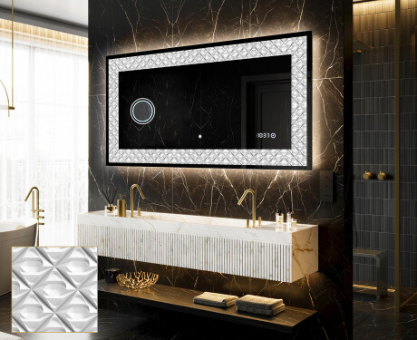 Taustavalaistu Koristeellinen Peili LED - Marble Uplift