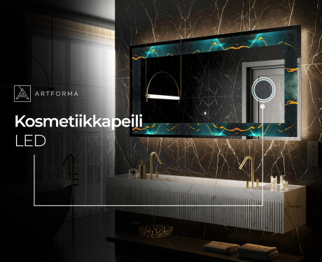 Taustavalaistu Koristeellinen Peili LED - Spiraling vortex #9