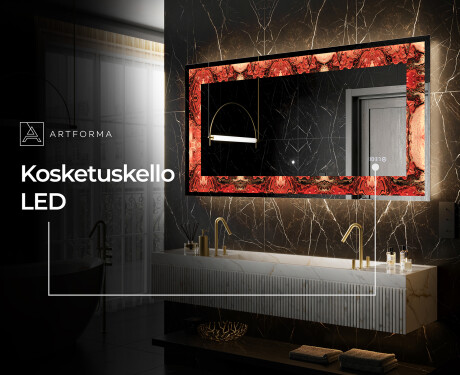 Taustavalaistu Koristeellinen Peili LED - Fiery Reflections #8