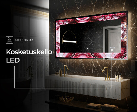 Taustavalaistu Koristeellinen Peili LED - Ruby Rhythms #8