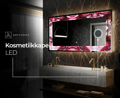 Taustavalaistu Koristeellinen Peili LED - Ruby Rhythms #9