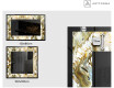 Taustavalaistu Koristeellinen Peili LED - Golden Streaks #2