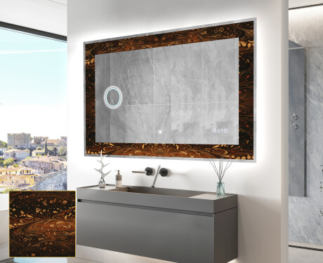 Taustavalaistu Koristeellinen Peili LED - Amber Shell