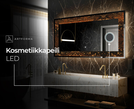 Taustavalaistu Koristeellinen Peili LED - Amber Shell #9