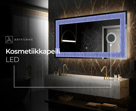 Taustavalaistu Koristeellinen Peili LED - Colorful Ruffles #5