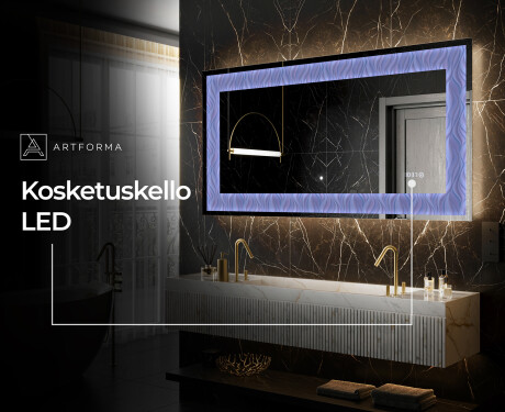 Taustavalaistu Koristeellinen Peili LED - Colorful Ruffles #7