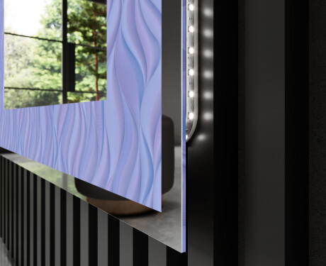 Taustavalaistu Koristeellinen Peili LED - Colorful Ruffles #3