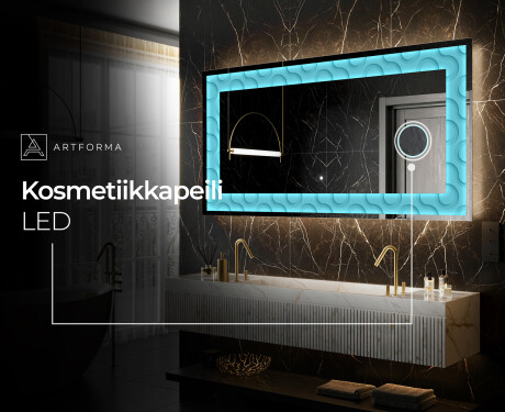 Taustavalaistu Koristeellinen Peili LED - Divergent Lines #5