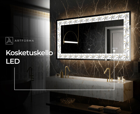 Taustavalaistu Koristeellinen Peili LED - Dynamic Whirls #8