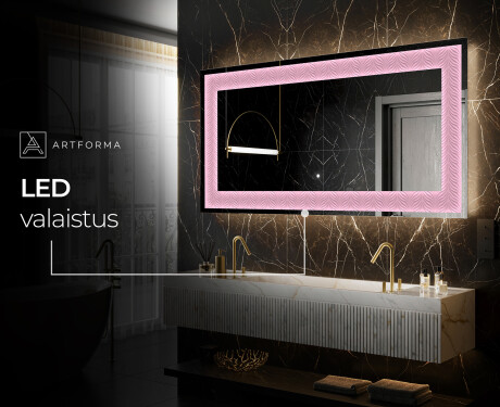 Taustavalaistu Koristeellinen Peili LED - Experimental Compositions #7