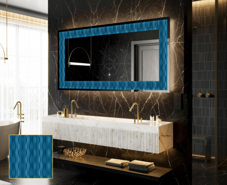 Taustavalaistu Koristeellinen Peili LED - Whirling Lines