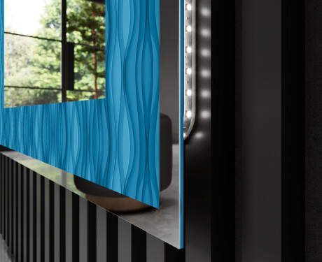 Taustavalaistu Koristeellinen Peili LED - Whirling Lines #3