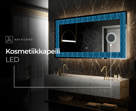 Taustavalaistu Koristeellinen Peili LED - Whirling Lines #6