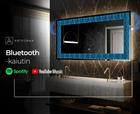 Taustavalaistu Koristeellinen Peili LED - Whirling Lines #9