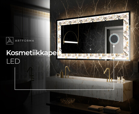 Taustavalaistu Koristeellinen Peili LED - Floral Reflections #9