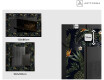 Taustavalaistu Koristeellinen Peili LED - Vintage Leaves #2