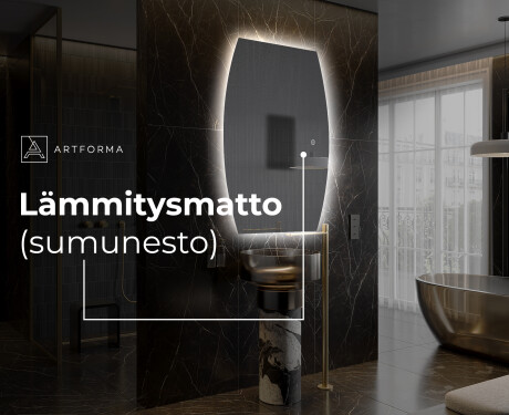 Epäsäännöllisen muotoinen LED-kylpyhuonepeili M221 #8