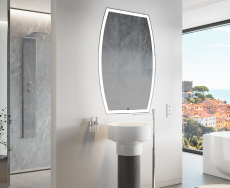 Epäsäännöllisen muotoinen LED-kylpyhuonepeili M222