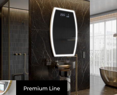 Epäsäännöllisen muotoinen LED-kylpyhuonepeili M222 #4