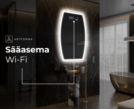 Epäsäännöllisen muotoinen LED-kylpyhuonepeili M222 #6