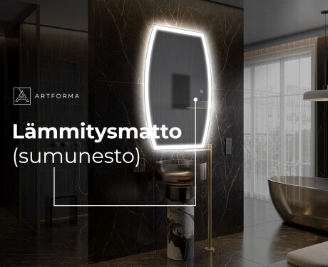 Epäsäännöllisen muotoinen LED-kylpyhuonepeili M222 #8