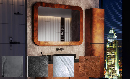 Pyöristetty peili kivikehyksellä L293