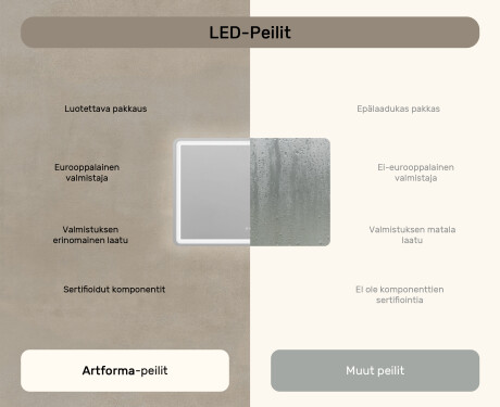 Kylpyhuoneen Peili Led-valoilla 100x70cm kanssa Dual color, Kosketuskytkin, Lämmitysmatto, Bluetooth-kaiutin - L141 #7