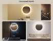 Pyöreä LED-valaistu kylpyhuoneen peili 60 cm kanssa Dual color, Kosketuskytkin #2