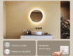 Pyöreä LED-valaistu kylpyhuoneen peili 60 cm kanssa Dual color, Kosketuskytkin #4