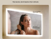 Suorakulmainen LED-kylpyhuoneen peili 80x60 cm kanssa Dual color, Kosketuskytkin, Lämmitysmatto #5