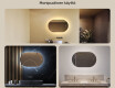 Soikea LED-peili 80x50/50x80 cm, kaksivärinen, kosketuskytkin, lämmitysmatto #2