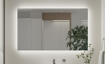 Valaistu kylpyhuoneen peili 60x80/80x60 cm neutraalilla valolla 4500K
