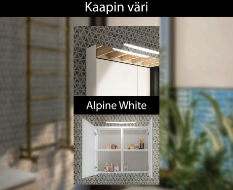 Kylpyhuonekaappi LED-Valoilla Alphine White Mateo 70 x 60 cm #6