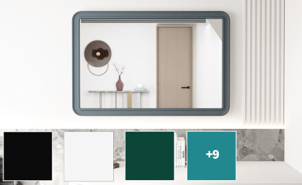 Pyöristetty peili MDF-kehyksellä L299