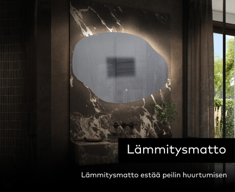 Epäsäännöllisen muotoinen LED-kylpyhuonepeili O221 #9