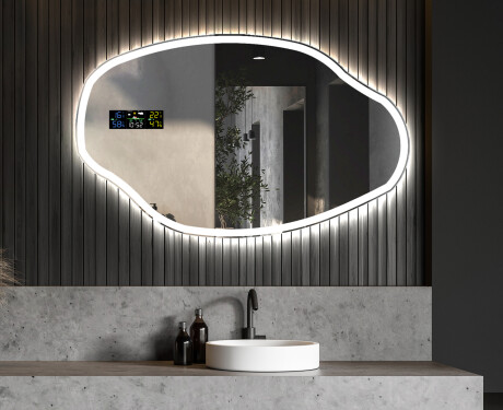 Epäsymmetrinen seinäpeili LED O222 #6