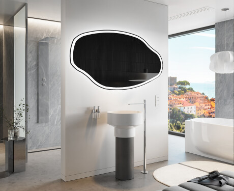 Epäsäännöllisen muotoinen LED-kylpyhuonepeili O222 #9