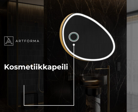Epäsäännöllisen muotoinen LED-kylpyhuonepeili H222 #6