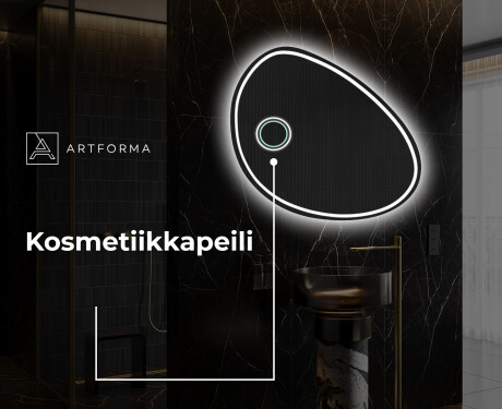 Epäsäännöllisen muotoinen LED-kylpyhuonepeili H223 #5