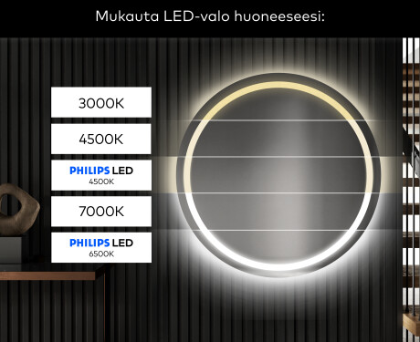 Kylpyhuoneen Peili Led-valoilla L33 #7
