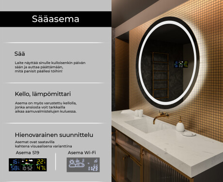 Kylpyhuoneen Peili Led-valoilla L33 #2