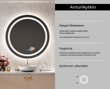 Kylpyhuoneen Peili Led-valoilla L33 #6